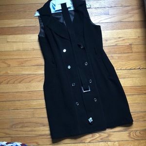 Black button dress w/belt